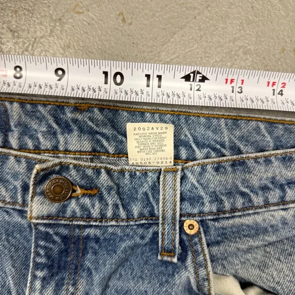 Vintage Levi's 505 Regular Fit Jeans Light Wash Orange Tab 36 x 29 - Picture 6 of 8